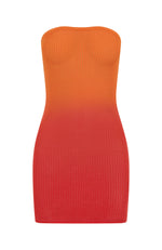 Hotter Than The Sun Crochet Mini Dress Flame Ombre