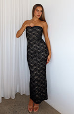 Mad Love Strapless Maxi Dress Black