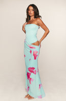 Peach Fizz Strapless Maxi Dress Amalfi Muse