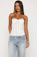 Pinky Promise Strapless Bustier White
