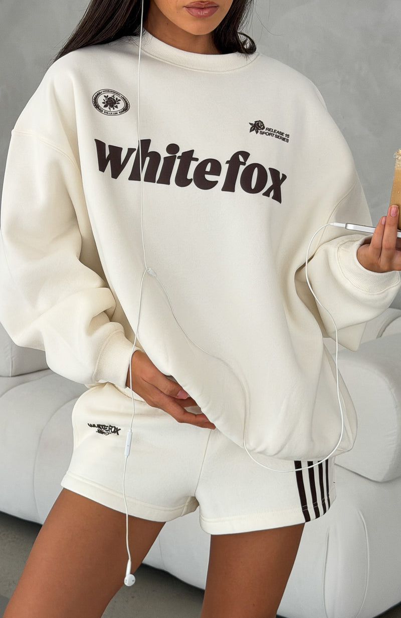 Release 15 Janie Oversized Drop Shoulder Sweater Off White