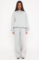 Release 15 Asalia Wide Leg Sweatpants Dark Grey Marle