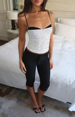 Remind Me Again Bustier Cream Polka Dot