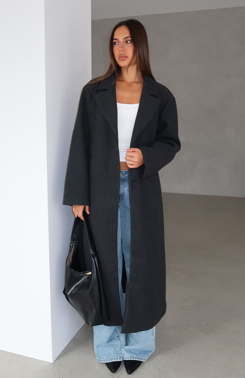 Side Eye Oversized Coat Midnight