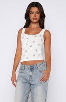Sinful Embrace Rib Tank White