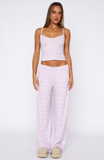 Snuggle Season Pyjama Pants Purple Floral