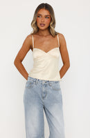 Soft Intentions Satin Top Butter
