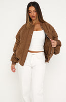 Soft Love Bomber Jacket Mocha