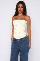Summer Love Strapless Bustier Lemon