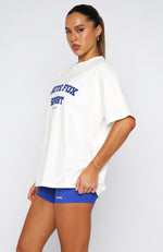Winning Team Oversized Tee White/Electric Blue