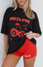 With Love In The Moment Oversized Tee Black