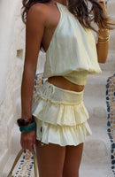Flirt And Frill Mini Skirt Cream