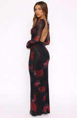 No Halo Long Sleeve Maxi Dress Noir Kisses