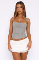 Can't Handle Me Beaded Tank Top Grey