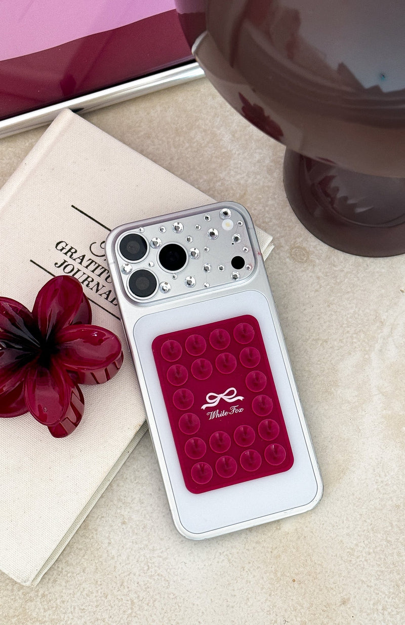 Let's Turn It Up Phone Grip  Burgundy/Pink
