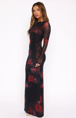 No Halo Long Sleeve Maxi Dress Noir Kisses