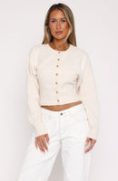No Stoppin Me Knit Cardigan Cream