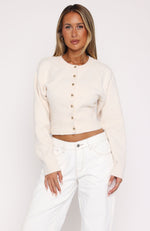No Stoppin Me Knit Cardigan Cream