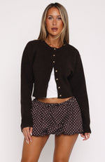 No Stoppin Me Knit Cardigan Chocolate