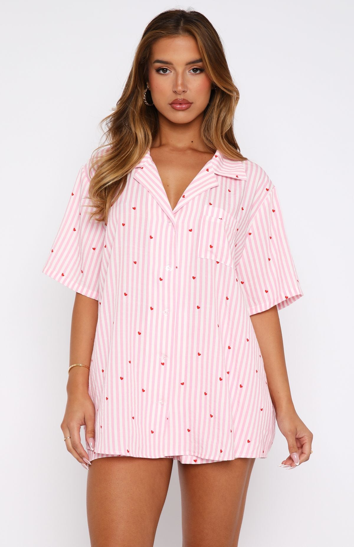 Offline Pyjama Set Pink Sweetheart | White Fox Boutique