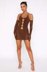 Link Up Mini Dress Chocolate