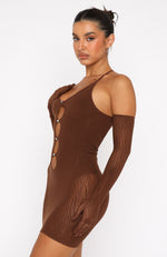 Link Up Mini Dress Chocolate