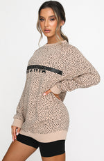 Speckle Oversized Sweater Sand