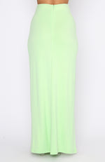Read My Mind Maxi Skirt Lime